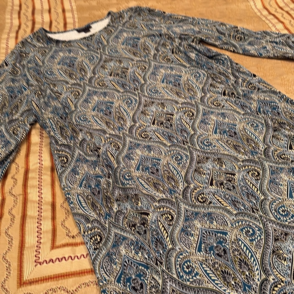 NWOT J.Jill dress, paisley pattern, “Wearever Collection,” rayon blend, L